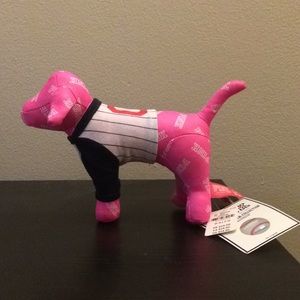 PINK plush dog—Cleveland Indians Logo